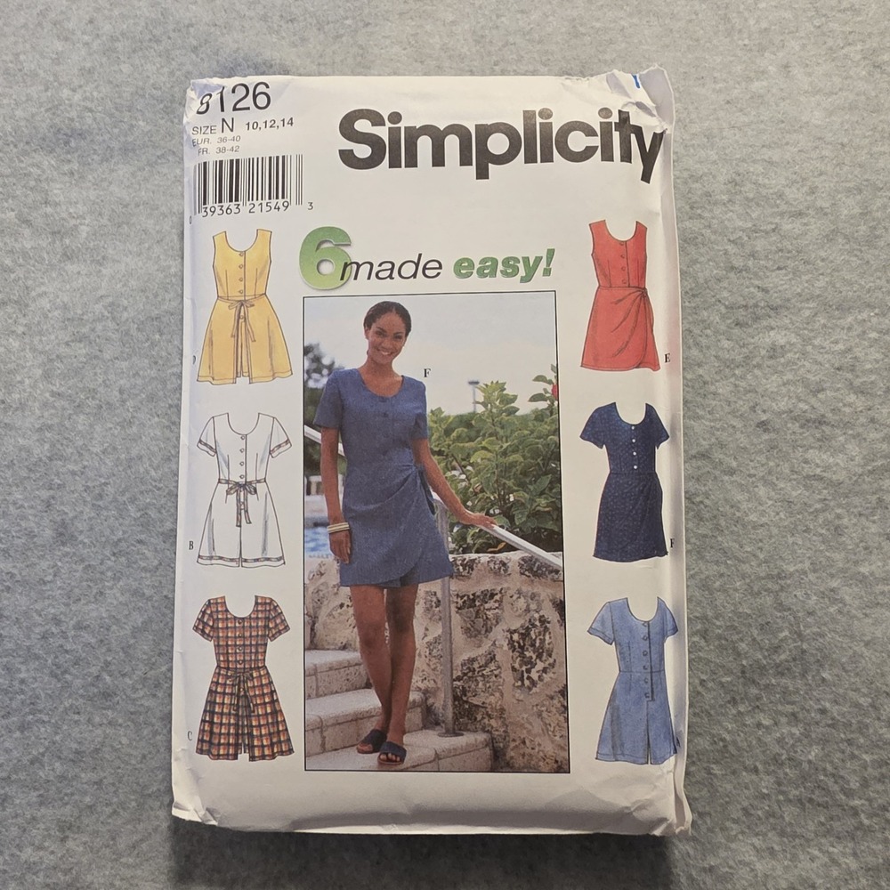 Simplicity 8126 Women's Sportswear Dress Sewing Pattern Misses Size 10-14